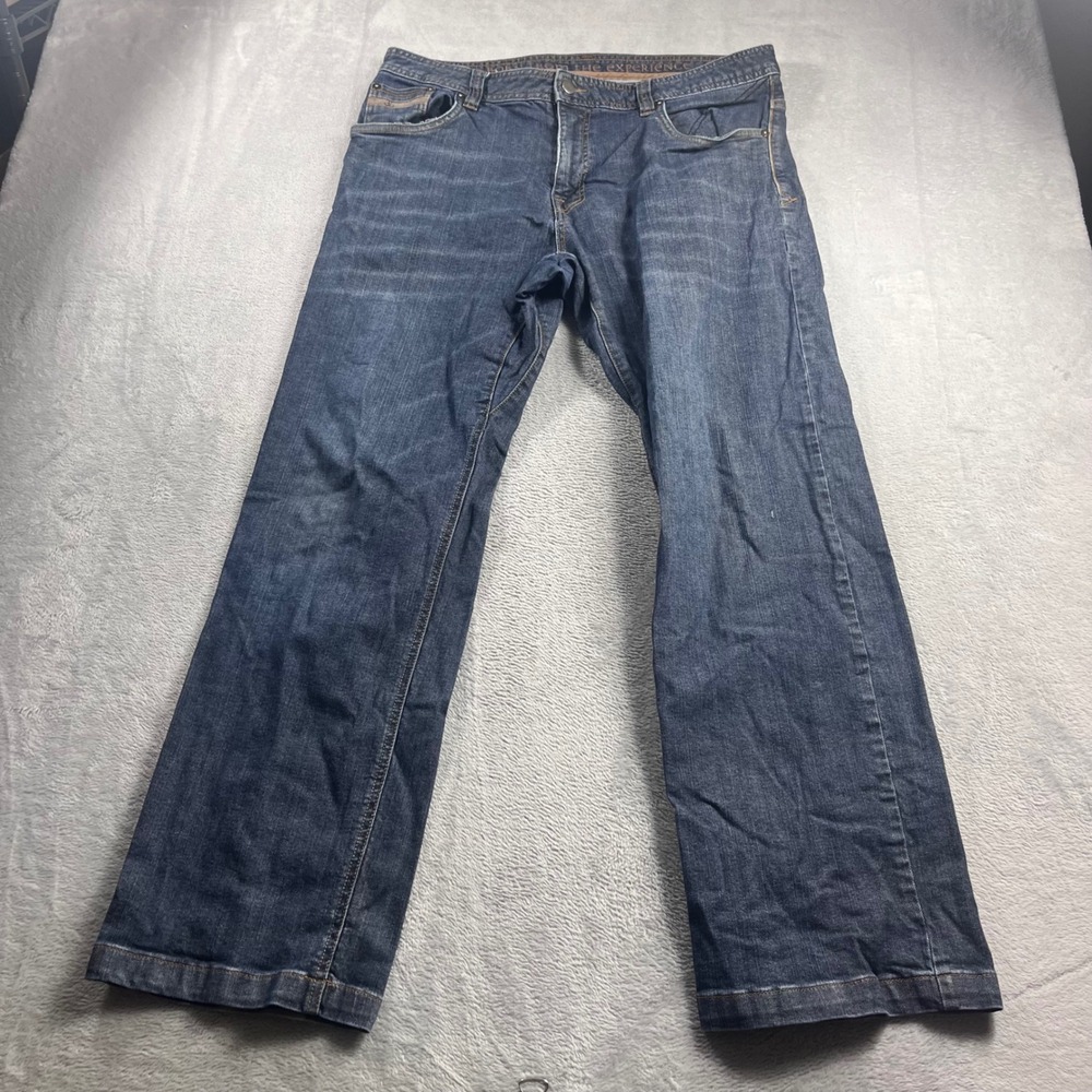 Prana Bridger Jeans Mens 36x32‎ Dark Wash Slim Fit Organic Cotton Denim Blue